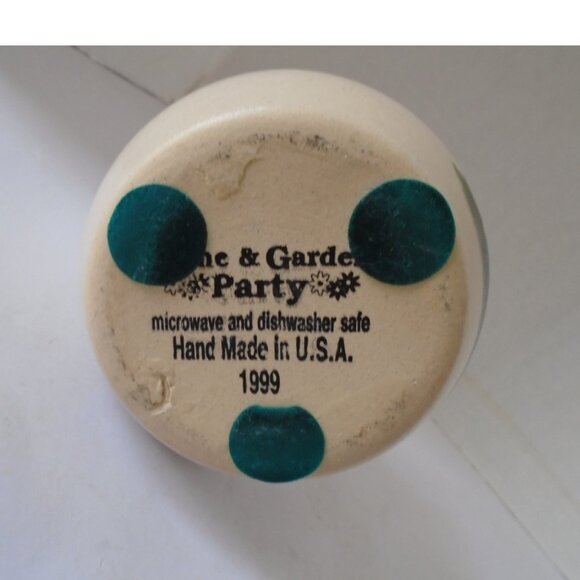 Stoneware Pottery Utensil Crock Vase Birdhouse Vintage 1999 Made in the USA 3542 - Picture 6 of 6